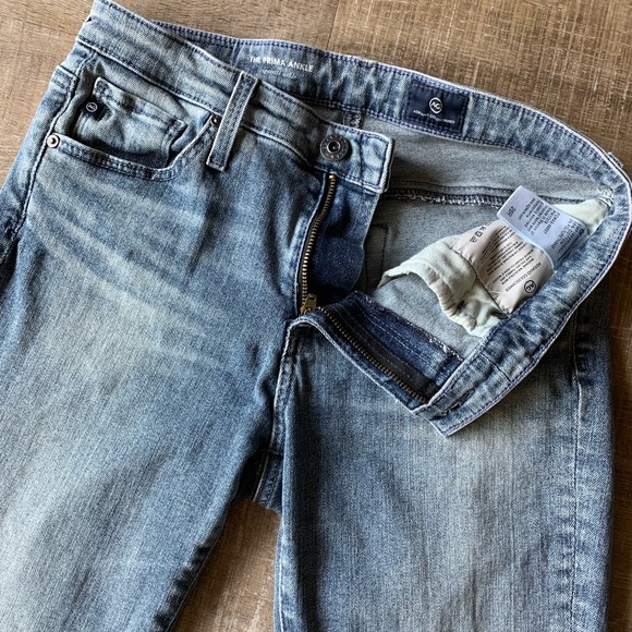 ▶️ AG Adriano goldshmied Women’s blue jeans 26R straight skinny stretch 27x27 - Picture 6 of 14